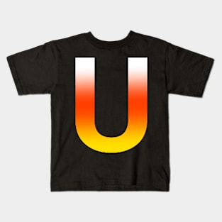 Fire Letter U Kids T-Shirt